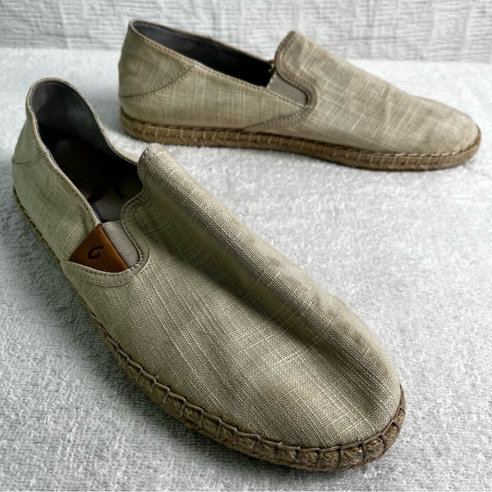 Olukai Womens 10 40 Kaula Pa'a Kapa Linen Espadrilles Beach Boat Casual Shoes